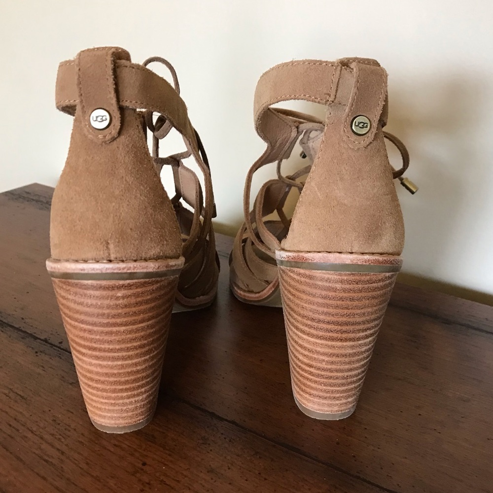 NWOT Ugg Harris tan suede chunky heel - Picture 7 of 7